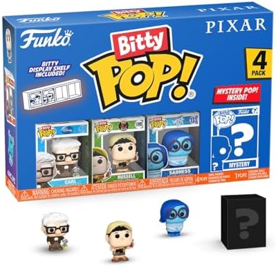 Funko Pop Bitty Pixar Mini 4-Pack - Carl Russell - Dug Days Sadness Mystery Chase Figure