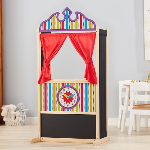 Melissa & Doug Melissa Doug Deluxe Puppet Theater - Sturdy Wooden Construction - Puppet