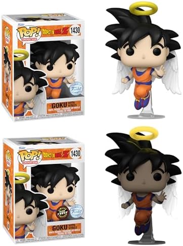 Funko Pop Animation Dragon Ball Z - Goku with Wings Angel 2 Piece Bundle - Common Chase