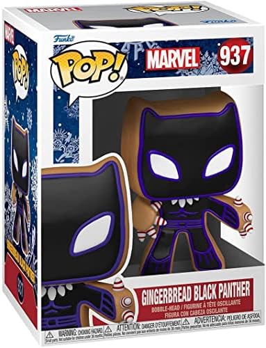 Funko Pop Marvel Gingerbread Black Panther Bundled with EcoTEK Pop Protector