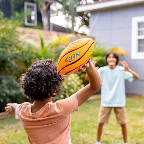 Nerf Foam Football - Spiral Grip Mini Soft Foam Football for - Easy Grip Junior Ball - 8.5