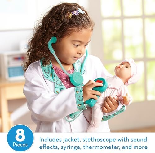 Melissa & Doug Melissa Doug Doctor Role Play Costume Dress-Up Set 7 pcs