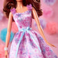 Barbie Signature Birthday Wishes Doll in Satiny Lilac Dress with Wavy Brown Hair