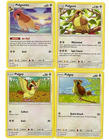 Pokemon Pidgeot 124181 Team Up - Rare - Evolution Pokemon Card Lot - Sun Moon