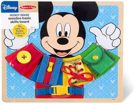 Melissa & Doug Melissa Doug Mickey Mouse Clubhouse Wooden Basic Skills Board - Zip Lace