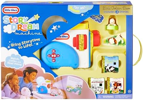 little tikes Story Dream Machine Starter Pack with 3 Classic Fairytale Stories - Light
