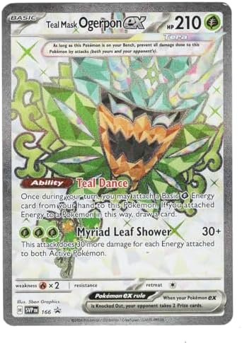 Pokemon - Teal Mask Ogerpon ex - SVP 166 - Black Star Promo - Full Art Card