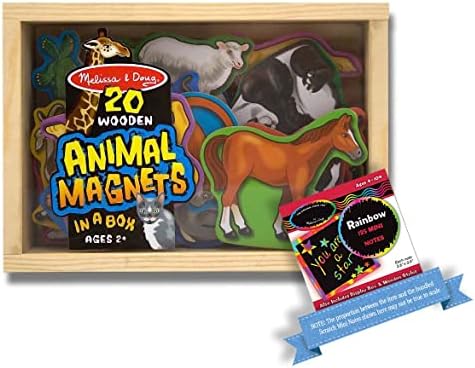 Melissa & Doug Melissa Doug Animal Wooden 20 Magnets-in-a-Box Gift Set 1 Theme Compatible