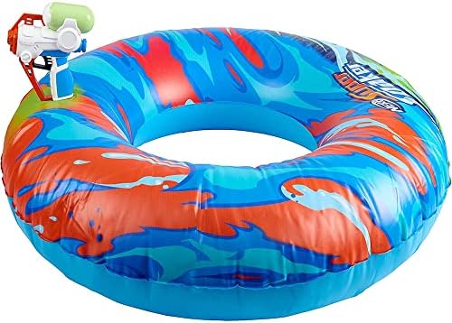 NERF Super Soaker Hydro Battle Ride-On Cruiser - Inflatable Pool Float with Pool-Fed Mega