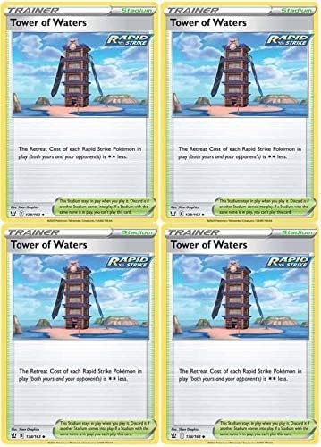 Pokemon Tower of Waters 138163 - Battle Styles - Pokemon Trainer Stadium Card Lot - Playset