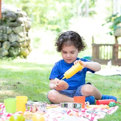 Melissa & Doug Melissa Doug Condiments Set 6 pcs - Play Food Stainless Steel Caddy