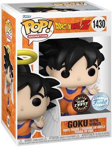 Funko Pop Animation Dragon Ball Z - Goku with Wings Angel 2 Piece Bundle - Common Chase