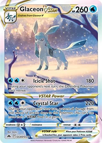 Pokemon - Glaceon Vstar GG40GG70 - Crown Zenith - Galarian Gallery - Ultra Rare Alternate