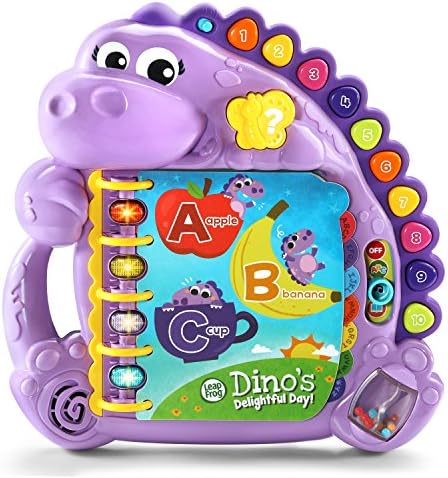 LeapFrog Dino's Delightful Day Alphabet Book Purple
