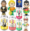 Funko Super Powers DC Figures Activate Aquaman Soda tin Can Robin Teen Titans Bundled
