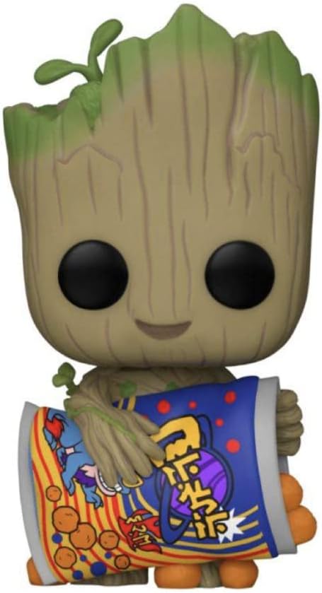 Funko POP Marvel I Am Groot Groot with Cheese Puffs Bundled with Compatible Box Protector