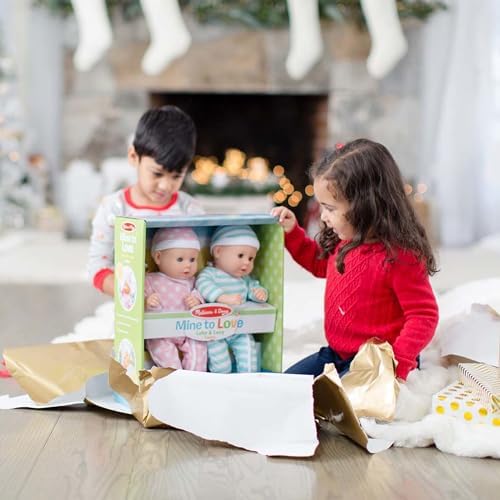 Melissa & Doug Melissa Doug Mine to Love Twins Luke Lucy 15 Light Skin-Tone Boy and Girl Baby Doll
