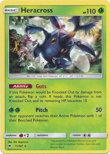 Pokemon - Heracross - 11147 - Rare - Sun Moon Burning Shadows