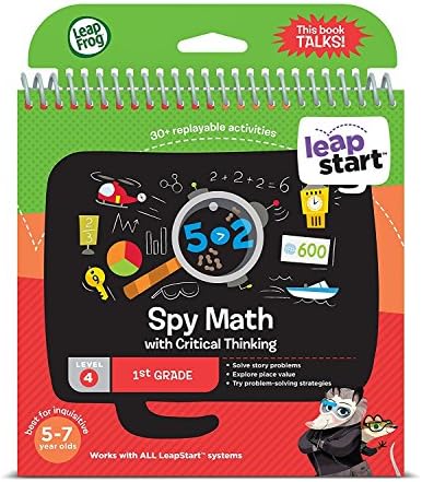 LeapFrog LeapStart 1st Grade Activity Book Spy Math and Critical Thinking