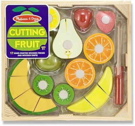 Melissa & Doug Melissa Doug Cutting Fruit Set 18pcs Wooden Play Food Set 1 Scratch Art