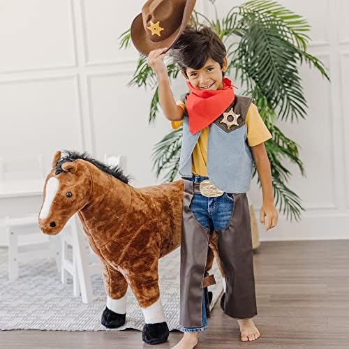 Melissa & Doug Melissa Doug Cowboy Role Play Costume Set 5 pcs - Includes Faux Leather