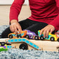 Melissa & Doug Melissa Doug Mega Race-Car Carrier - Wooden Tractor and Trailer With 6
