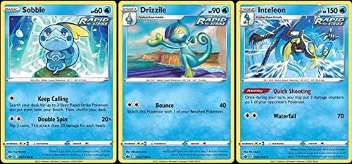 Pokemon Inteleon 043198 Chilling Reign Rapid Strike Card Lot - Ungraded Multicoloured