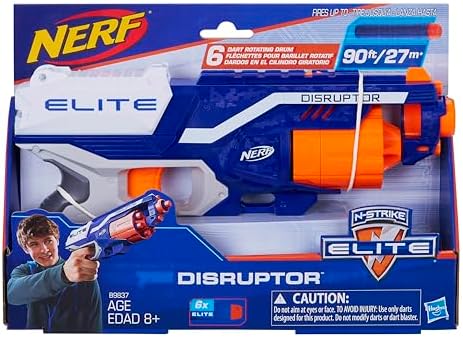 Nerf Elite Disruptor Dart Blaster Reflex Slam Fire Blue Easter Gifts for Amazon