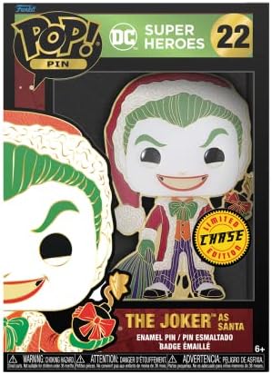 Funko Pop Pin DC Super Heroes Holiday - Joker as Santa with Chase Styles May Vary