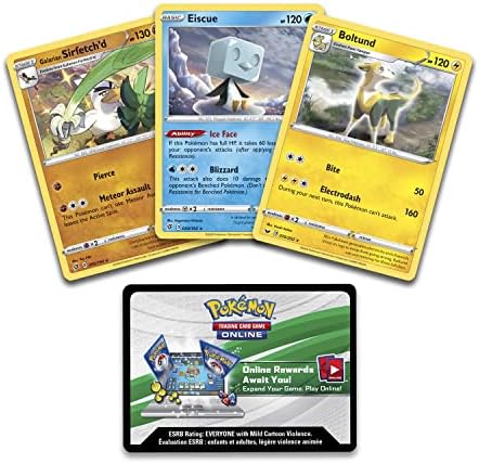 Pokemon TCG Knockout Collection Boltund Eiscue Galarian Sirfetch'd and 2 Booster Packs