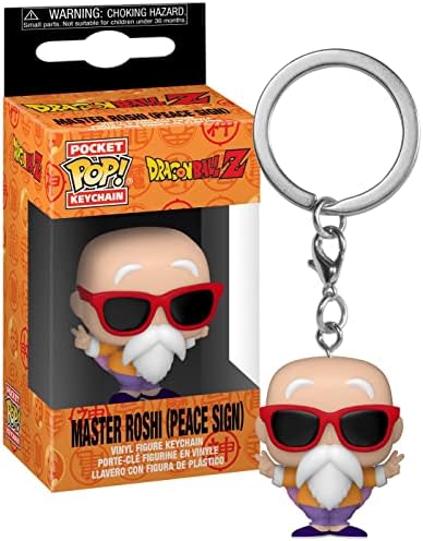 Funko POP Keychain Dragon Ball Z - Master Roshi Peace Sign 2 inchesMulticolor
