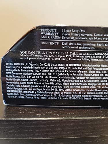 Mattel Barbie I Love Lucy - Lucy Does a TV Commercial