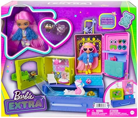 Barbie HDY91 Extra Travel Set with 2 Puppies and Doll