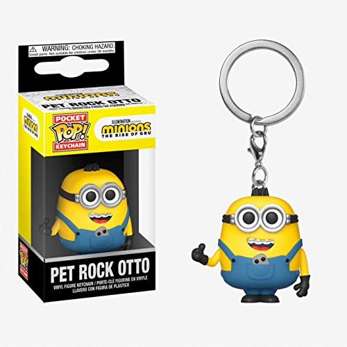 Funko Pop Keychain Minions The Rise of Gru - Pet Rock Otto Multicolor 2 inches
