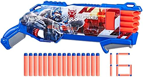 Nerf Transformers Optimus Primal Dart Blaster 16 Nerf Elite Darts Gifts for 8 Year Old