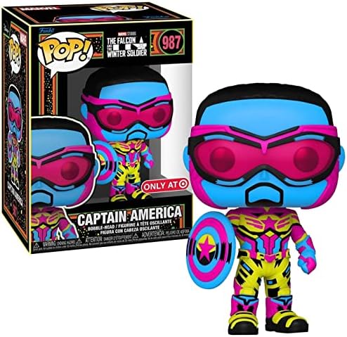 Funko Pop Marvel The Falcon and The Winter Soldier - Captain America Blacklight Vinyl