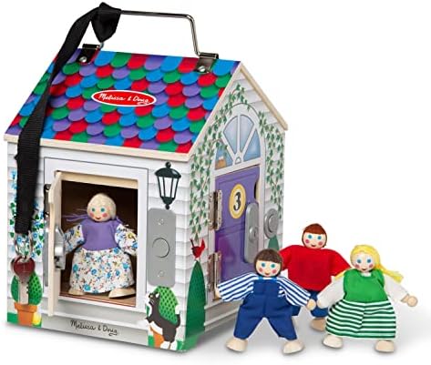 Melissa & Doug Melissa Doug Take-Along Wooden Doorbell Doll