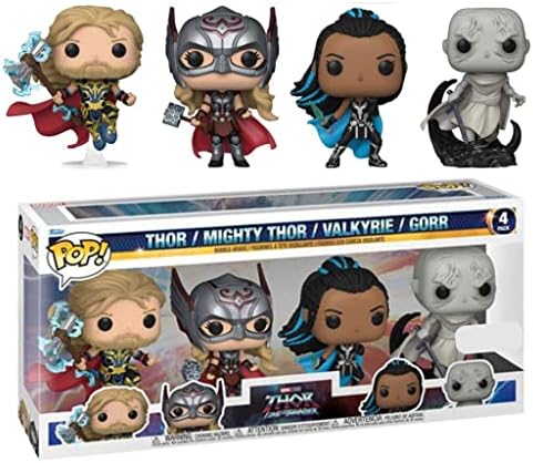 Funko Thor 4 Love and Thunder - Thor Mighty Thor Valkyrie Gorr US Pop 4-Pack