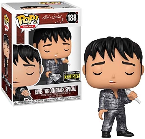Funko Elvis Presley 1968 Comeback Special Diamond Glitter Pop Vinyl Figure