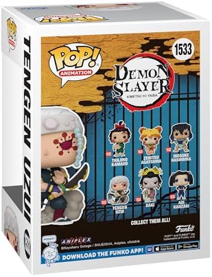 Funko POP Animation Demon Slayer - Tengen Uzui - 16 Odds for Rare Chase Variant - Metallic - Collectable Vinyl Figure
