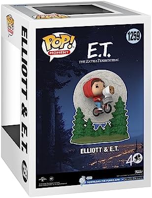 Funko Pop Moment E.T. The Extra-Terrestrial - Elliot and E.T. Flying Glow in The Dark