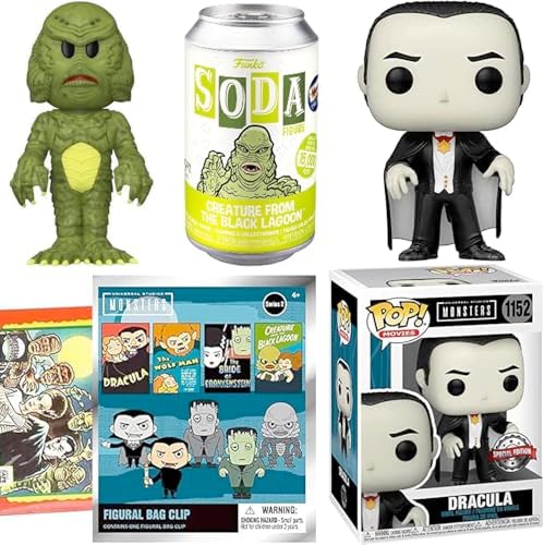 Funko Horror Universal Monsters Pop Figure Bundled with Classic Dracula Vinyl Character