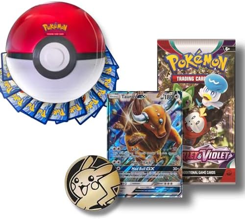 Pokemon TCG - Party Bundle 50 Assorted Cards in a Tin 1 Ultra Rare Card 1 Factory Sealed