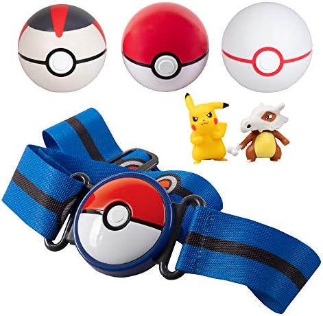 Pokemon Clip 'N' Go Belt Set with 3 Poke Balls 2 Figures - Includes Pikachu and Cubone
