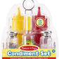 Melissa & Doug Melissa Doug Condiments Set 6 pcs - Play Food Stainless Steel Caddy