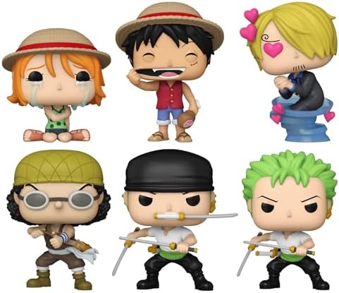Funko Pop Animation One Piece Bundle 6-Pack - Monkey D. Luffy 1771 Nami 1772 Sanji 1773