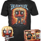 Funko Pop Toy Figure - Deadpool - Breezy Cave 91 - Deadpool - T-Shirt - Clothes with Collectable Vinyl Figure