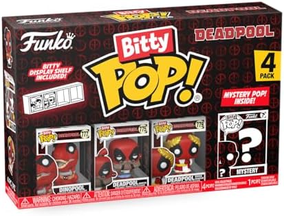 Funko Bitty POP Deadpool - Dinopool 4-Pack and A Surprise Mystery Mini Figure - 0.9 Inch