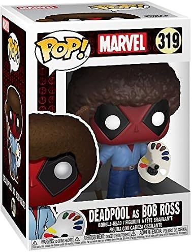 Funko Pop Marvel X-Men Deadpool Playtime - Bob Ross Deadpool Vinyl Figure Bundled with