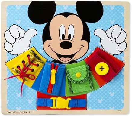 Melissa & Doug Melissa Doug Mickey Mouse Clubhouse Wooden Basic Skills Board - Zip Lace